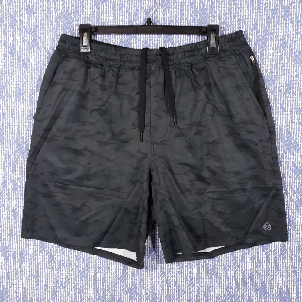 Tasc Performance Shorts Mens Large Inseam 7.5 Athletic Workout Lined Dark Gray